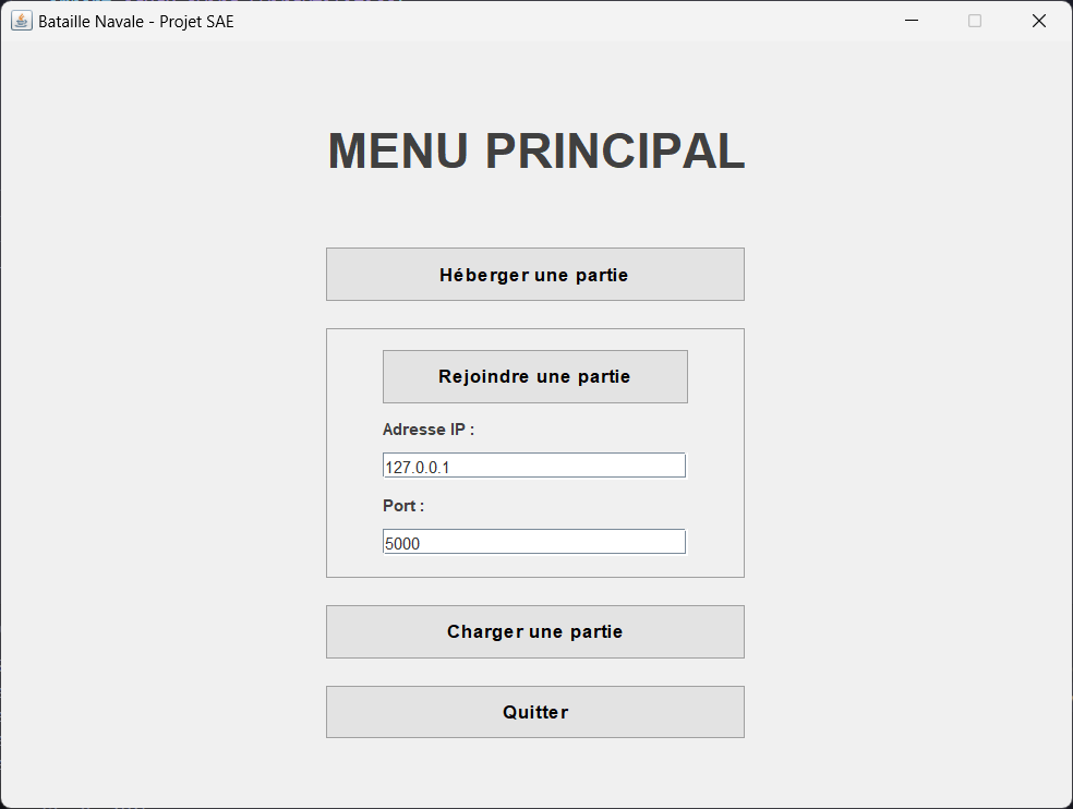 Jeu de bataille navale multijoueur en réseau